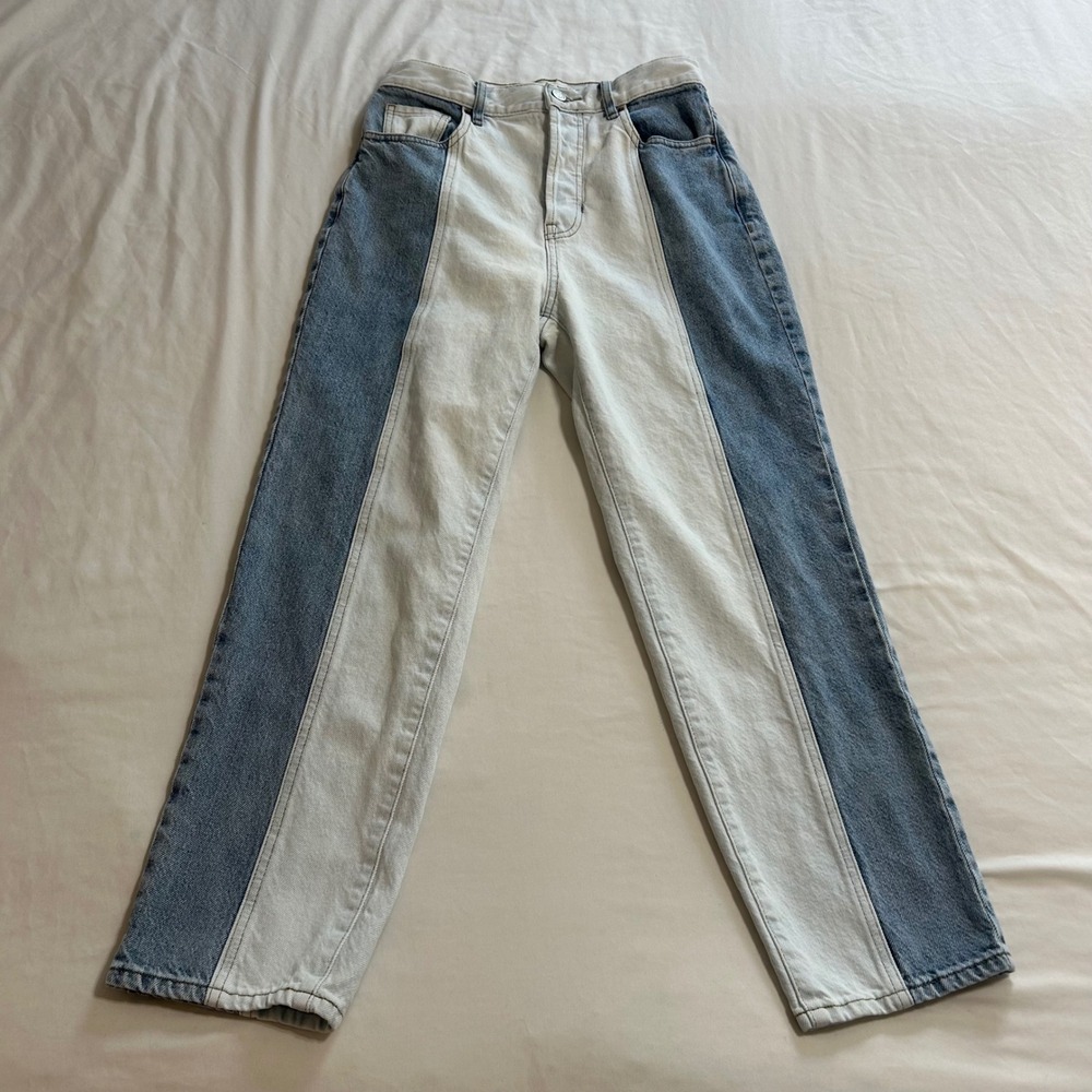 PacSun Womens Two Tone Colorblock High Rise Straight Leg Jeans Size 26